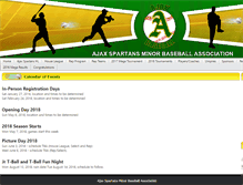 Tablet Screenshot of ajaxbaseball.com